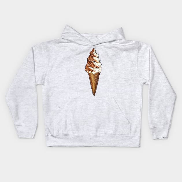 Soft Serve Twist Kids Hoodie by KellyGilleran